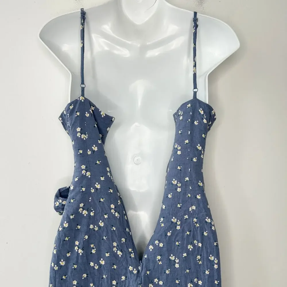 MAJORELLE Dress Womens Size Medium Floral Linen Summer Feminine Soft Girl Date - Picture 8 of 10